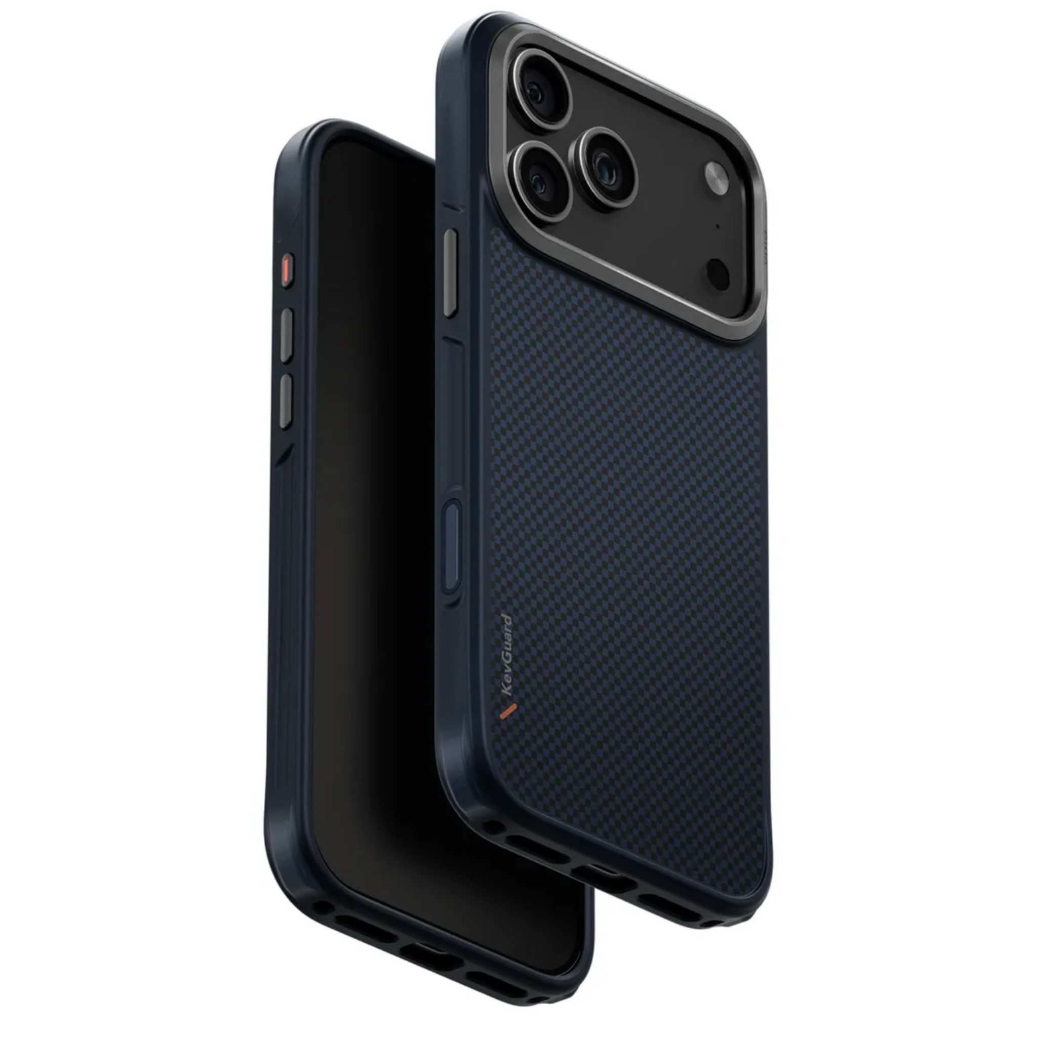 Чехол Uniq для iPhone 17 Pro Max KEVA EDGE Full Kevlar, синий